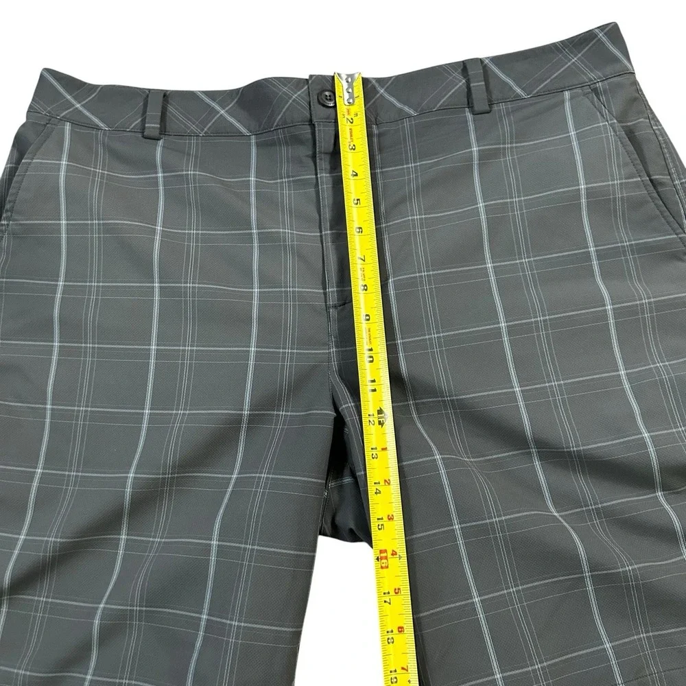 Under Armour Shorts Mens 40 R Gray Golf‎ Performance Stretch Plaid